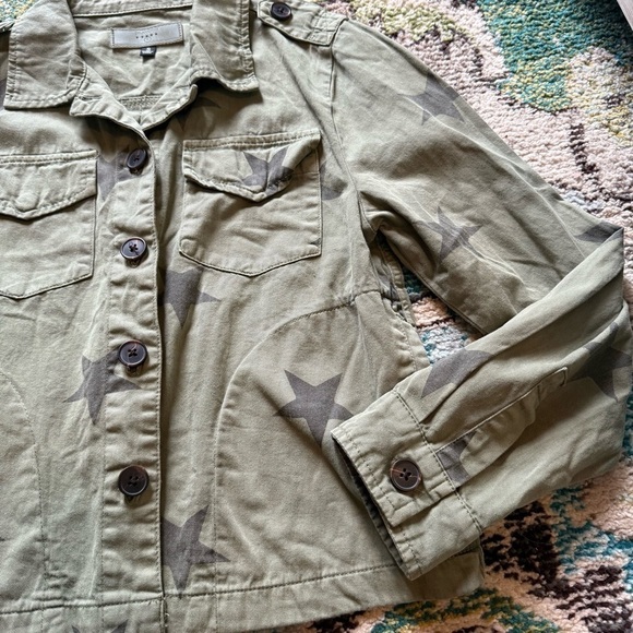 BLANKNYC Counting Stars Cotton Shirt Jacket Green Twill Buttons - Picture 4 of 8